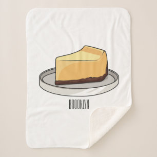 Cheesecake cartoon illustration sherpa blanket