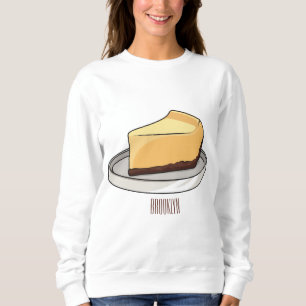 Cheesecake cartoon illustration sweatshirt