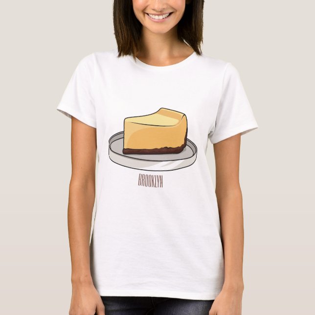 Cheesecake cartoon illustration T-Shirt (Front)