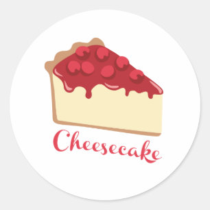 Cheesecake Classic Round Sticker