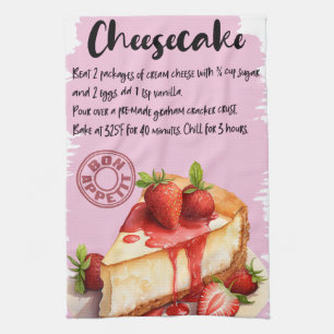 Cheesecake Recipe Tea Towel