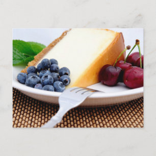 Cheesecake With Fruit Postcard