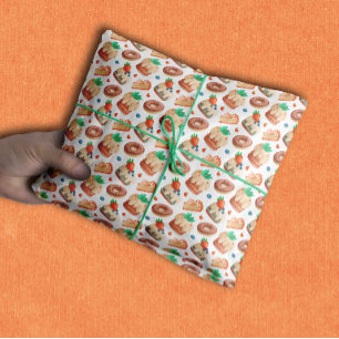 Cheesecakes Cakes and Doughnuts Pattern Tissue Paper