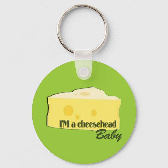 cheesehead baby key ring (Front)