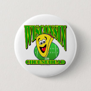 CheeseHead Cartoon 2 6 Cm Round Badge