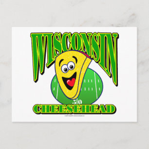 CheeseHead Cartoon 2 Postcard