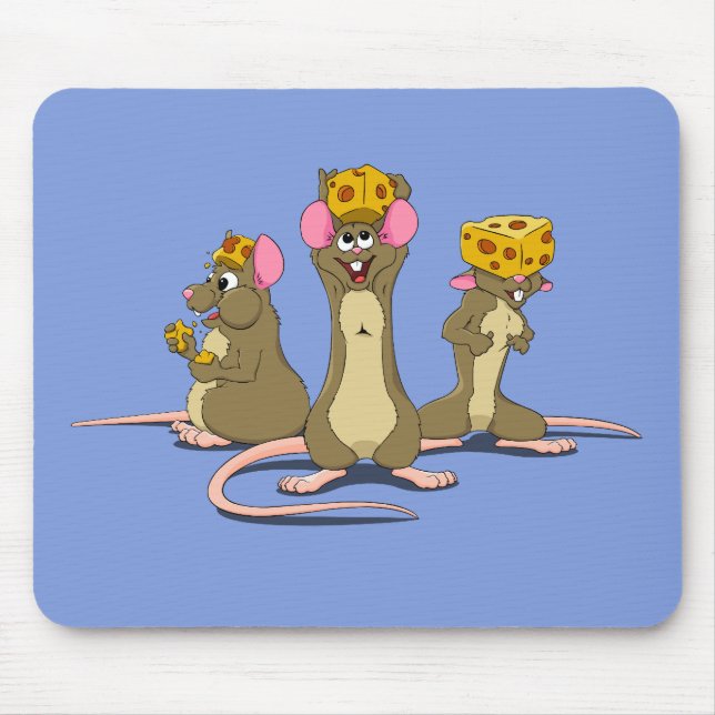 Cheesehead Mice Mouse Mat (Front)