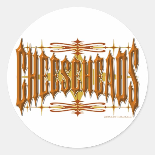 Cheeseheads Metal Classic Round Sticker (Front)