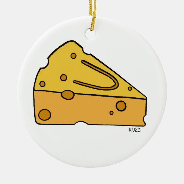 Cheesin' Cutie Cheese Ceramic Tree Decoration (Front)