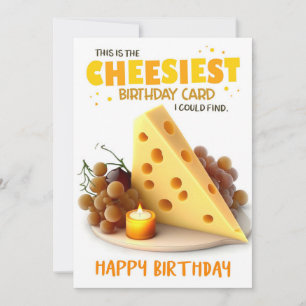 Cheesy Birthday Card with Triangular Cheese