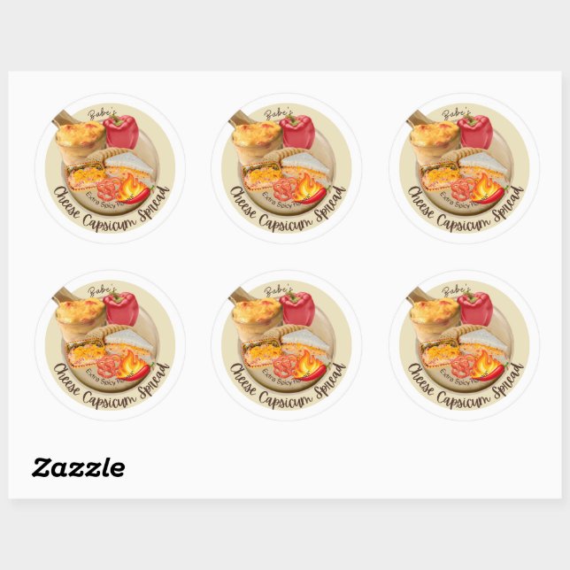 Cheesy capsicum extra spicy flavor sticker (Sheet)