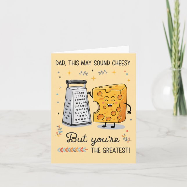 Cheesy Cheese Dad Funny Birthday Father's Day Card (Front)