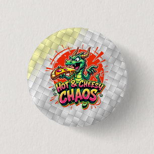 Cheesy Dragon Delight 3 Cm Round Badge