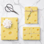 Cheesy Gift Wrap Collection Realistic Holey Cheese<br><div class="desc">This lovely gift wrap males your presents look like real  cheese and comes in 3 scale for different box sizes.</div>