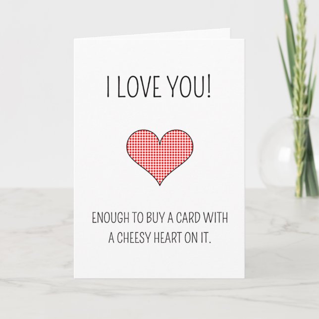 Cheesy heart - Valentine's Day card (Front)
