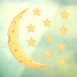 Cheesy Moon & 10 Stars Fanciful Kids & Baby Room W Window Cling<br><div class="desc">Make your own storybook nocturnal scene with this cheese moon and 10 cheese stars to arrange any way you like.</div>