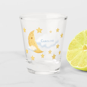 Cheesy Moon & Stars Personalised Fluffy Cloud Shot Glass