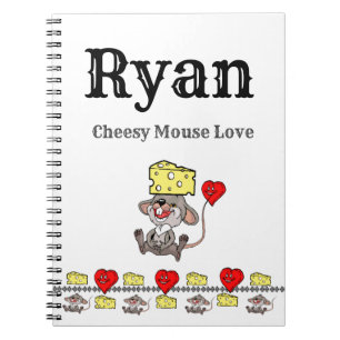 Cheesy Mouse Love  Wrapping Paper Notebook