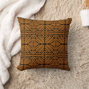 Cheesy Noodle Doodle Art Symmetrical Lined Pattern Cushion