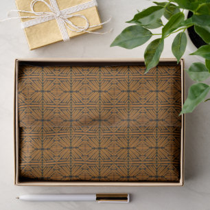 Cheesy Noodle Doodle Art Symmetrical Lined Pattern Tissue Paper