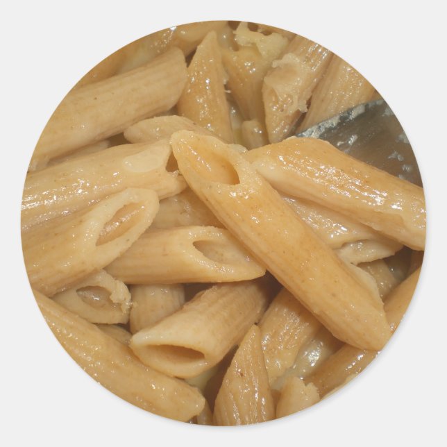 Cheesy Pasta Classic Round Sticker (Front)