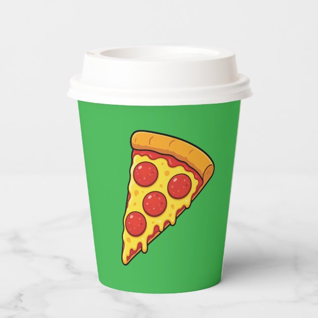Cheesy Pepperoni Pizza Slice Paper Cups (Back)