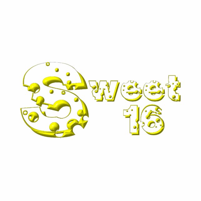 Cheesy Sweet 16 Standing Photo Sculpture (Front)