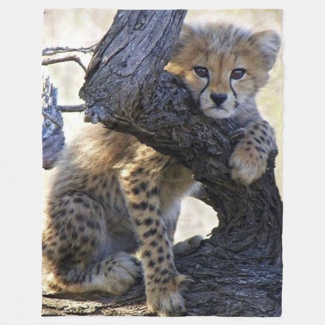 CHEETA CUB FLEECE BLANKET (Front)