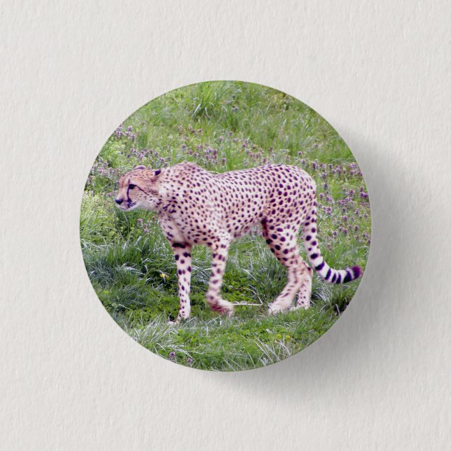 Cheetah 3 Cm Round Badge (Front)