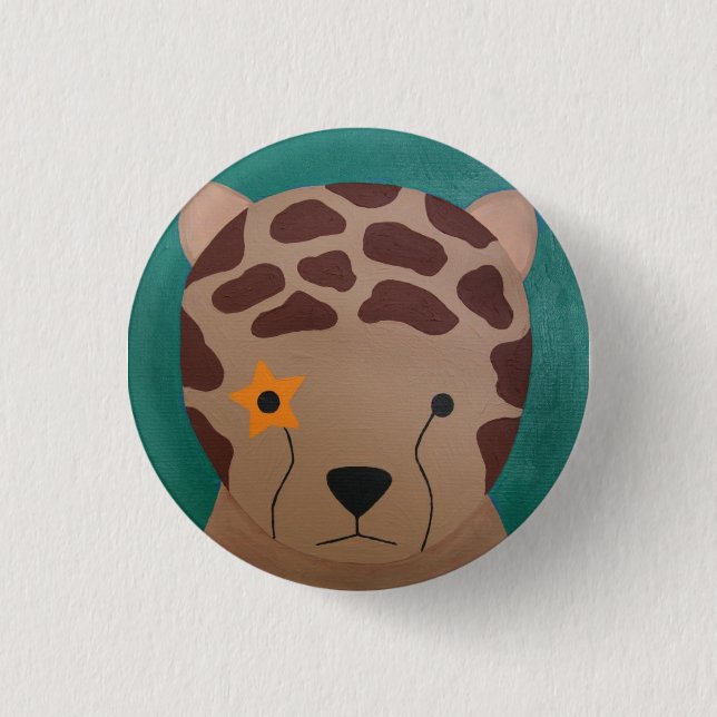 Cheetah 3 Cm Round Badge (Front)
