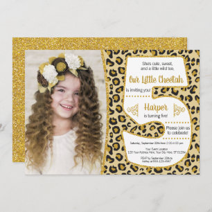 Cheetah 5th Birthday Invitation   Safari Party