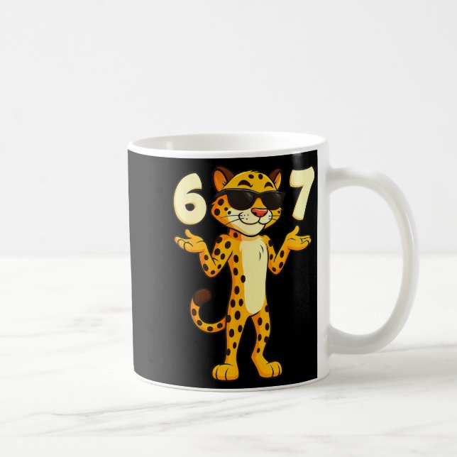 Cheetah 67 Meme Funny Kids Teens Gen Alpha Slang 6 Coffee Mug (Right)
