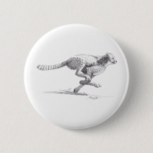 Cheetah 6 Cm Round Badge