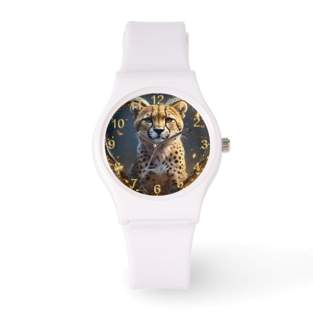 Cheetah: A Golden Love Heart Watch (Front)