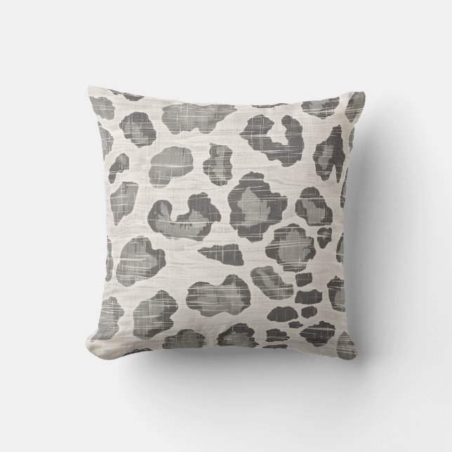 Cheetah Abstract Animal Print Throw Pillow (Front)
