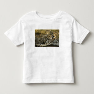 Cheetah, Acinonyx jubatus, with cub in the Masai 2 Toddler T-Shirt