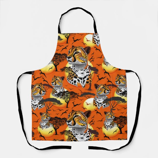 Cheetah African Feline Wild Animal Apron (Front)