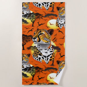 Cheetah African Feline Wild Animal Beach Towel