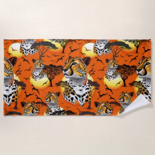 Cheetah African Feline Wild Animal Beach Towel