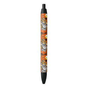 Cheetah African Feline Wild Animal Black Ink Pen