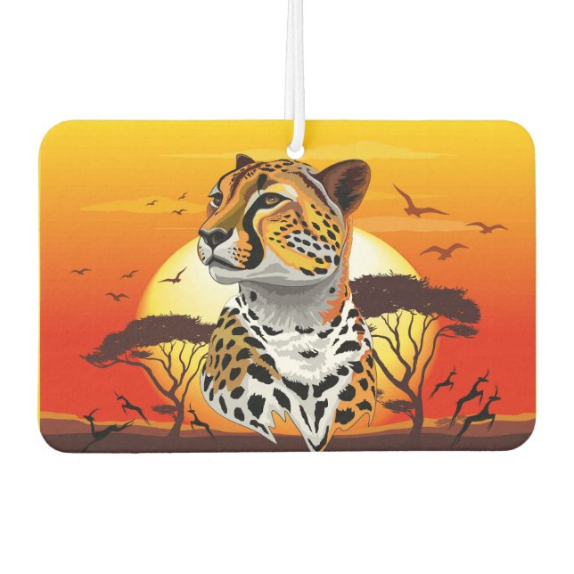 Cheetah African Feline Wild Animal Car Air Freshener (Front)