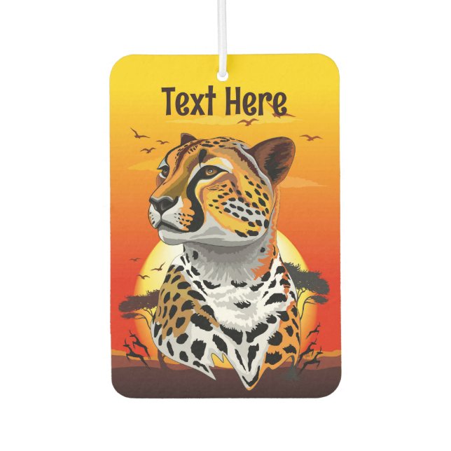 Cheetah African Feline Wild Animal Car Air Freshener (Front)