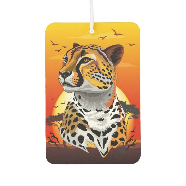 Cheetah African Feline Wild Animal Car Air Freshener (Front)