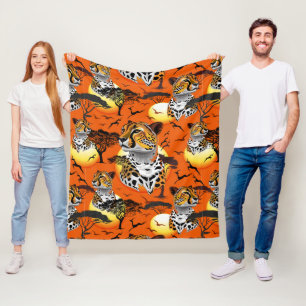 Cheetah African Feline Wild Animal Fleece Blanket