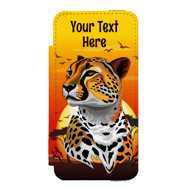 Cheetah African Feline Wild Animal Incipio iPhone Wallet Case (Folio Front)