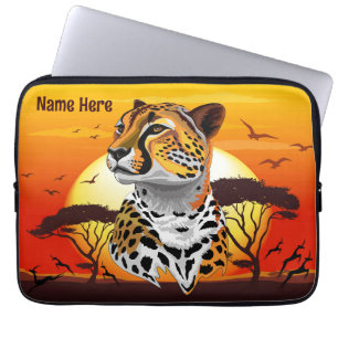 Cheetah African Feline Wild Animal Laptop Sleeve