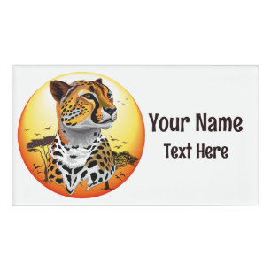 Cheetah African Feline Wild Animal Name Tag