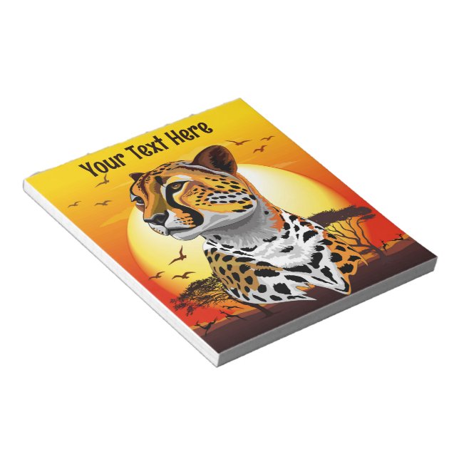 Cheetah African Feline Wild Animal Notepad (Angled)