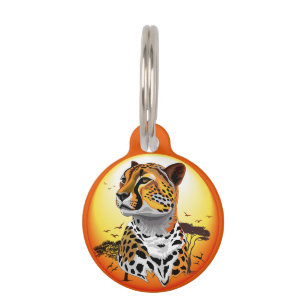Cheetah African Feline Wild Animal Pet Tag