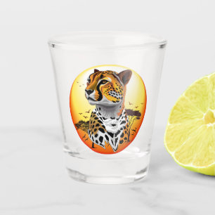 Cheetah African Feline Wild Animal Shot Glass